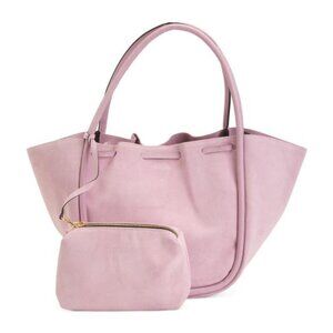 CHEVAL Made In Italy Suede Tote With Tube Handles